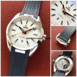 Omega Seamaster Aqua Terra White Dial 150m Master Co-Axial Rubber Strap Men’s Watch