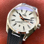 Omega Seamaster Aqua Terra White Dial 150m Master Co-Axial Rubber Strap Men’s Watch