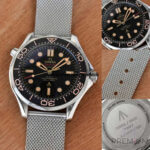 Omega Seamaster Diver 300m Black Bond 007 Mesh Band 42mm Man’s Wrist Watch