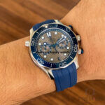 Omega Seamaster 300M Chronograph Master-Chronometer 42MM Grey Chronograph Blue Rubber Strap For Men’s Watch