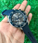 Omega Seamaster 300M Chronograph Master-Chronometer 42MM Grey Chronograph Blue Rubber Strap For Men’s Watch