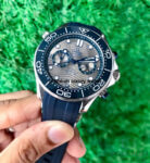 Omega Seamaster 300M Chronograph Master-Chronometer 42MM Grey Chronograph Blue Rubber Strap For Men’s Watch