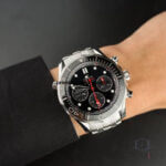 Omega Seamaster 300m black ceramic Diver Chronometer Chronograph 44mm Black Bezel Steel Bracelet