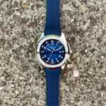Patek Philippe Diamond Aquanaut Blue Dial Men's Blue Rubber Watch 5168G-001 Wrist Watch