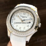 Patek Aquanaut Ladies Stainless Steel White Dial Diamond Watch 5067