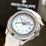 Patek Aquanaut Ladies Stainless Steel White Dial Diamond Watch 5067