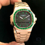 Patek Philippe Green Emerald Watch 40.5MM Rose gold Diamond
