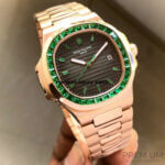 Patek Philippe Green Emerald Watch 40.5MM Rose gold Diamond