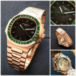 Patek Philippe Green Emerald Watch 40.5MM Rose gold Diamond