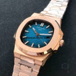 Patek Philippe Nautilus Rose Gold Blue Dial 40.5MM Automatic 5711 Men's Wrist Watch