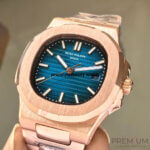 Patek Philippe Nautilus Rose Gold Blue Dial 40.5MM Automatic 5711 Men's Wrist Watch