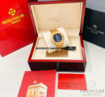 Patek Philippe Nautilus Annual Calendar Moon Phase Rose Gold Blue Dial 5726/1A-001 Men's Wrist Watch