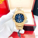 Patek Philippe Nautilus Annual Calendar Moon Phase Rose Gold Blue Dial 5726/1A-001 Men's Wrist Watch