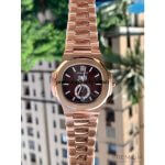 Patek Philippe Nautilus Rose Gold Brown Dial Annual Calendar Moon Phase 5726/1A-001 Men's Wrist Watch