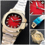 Patek Philippe Red Watch | Nautilus Stainless Steel Automatic | Men’s Watch 5711/1R-001