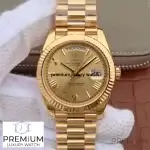 Rolex Day-Date 40 Champagne Roman Dial Yellow Gold President Automatic Men's Wrist Watch 228238