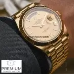Rolex Day-Date 40 Champagne Roman Dial Yellow Gold President Automatic Men's Wrist Watch 228238