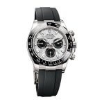Rolex daytona white gold meteorite dial Cosmograph Daytona 40 Watch Black Index Dial Black Oysterflex Strap Watch 116519LN