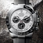 Rolex daytona white gold meteorite dial Cosmograph Daytona 40 Watch Black Index Dial Black Oysterflex Strap Watch 116519LN