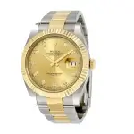 Rolex Datejust Champagne Dial Steel And Yellow Gold 41MM Oyster Men's Watch 126333