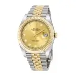 Rolex Datejust 41 Two Tone And Yellow Gold With Champagne And Diamond Dial 126333