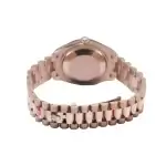 Rolex Day-Date Rose Gold Chocolate Dial 41MM President Fluted Bezel Watch 228235