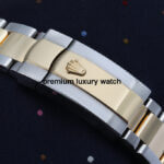 Rolex Datejust Iced out 41MM Stainless Steel and Yellow Gold Custom VVS Moissanite Grey Roman Dial