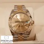 Rolex Datejust 41 Two Tone And Yellow Gold With Champagne And Diamond Dial 126333