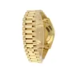 Rolex Oyster Perpetual Day Date Silver & Gold Fluted Bezel Roman Dial & President Bracelet 228238