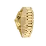 Rolex Oyster Perpetual Day Date Silver & Gold Fluted Bezel Roman Dial & President Bracelet 228238