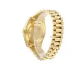 Rolex Oyster Perpetual Day Date Silver & Gold Fluted Bezel Roman Dial & President Bracelet 228238