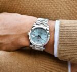 Rolex Day Date Ice Blue Diagonal Dome Bezel President 40MM Automatic Men’s Watch 228206