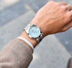 Rolex Day Date Ice Blue Diagonal Dome Bezel President 40MM Automatic Men’s Watch 228206