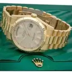 Rolex Day-Date 40 White Gold | Yellow Gold White Index Dial | Fluted Bezel President Bracelet 118238