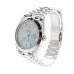 Rolex Day Date Ice Blue Diagonal Dome Bezel President 40MM Automatic Men’s Watch 228206