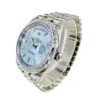 Rolex Day Date Ice Blue 40 Baguette Diamond Bezel President Automatic Men’s Watch 228396