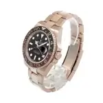 Rolex GMT Master 2 Rose Gold 40MM Black Dial & Brown/Black Ceramic Bezel Oyster Bracelet 126715CHNR