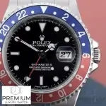 Rolex GMT Master Pepsi BlackDial & Red/Blue Ceramic Bezel Oyster Bracelet 116719BLRO