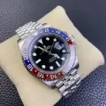 Rolex Gmt ii Pepsi Steel Black Dial & Red/Blue Ceramic Bezel Jubilee Bracelet 126710BLRO