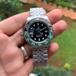 Rolex GMT Green Stainless Steel Black Dial & Green/Black Ceramic Bezel Jubilee Bracelet 126720VTNR