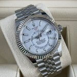 Rolex Sky Dweller White Gold 42MM White Dial Bezel Steel Jubilee Men's Watch 326934