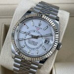 Rolex Sky Dweller White Gold 42MM White Dial Bezel Steel Jubilee Men's Watch 326934