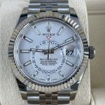 Rolex Sky Dweller White Gold 42MM White Dial Bezel Steel Jubilee Men's Watch 326934