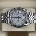 Rolex Sky Dweller White Gold 42MM White Dial Bezel Steel Jubilee Men's Watch 326934