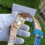 Patek Philippe Nautilus Rose Gold Red Dial Diamond Automatic Men's Watch 5711/1R-001