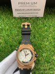 Audemars Piguet Royal Oak Chronograph Rose Gold Offshore Diver 42mm White Dial Men's Watch