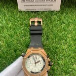 Audemars Piguet Royal Oak Chronograph Rose Gold Offshore Diver 42mm White Dial Men's Watch