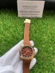 Patek Philippe Aquanaut Rose Gold Date Sweep 40.8mm Brown Dial Brown Composite Rubber Strap 5167R-001