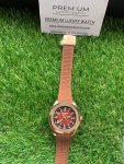 Patek Philippe Aquanaut Rose Gold Date Sweep 40.8mm Brown Dial Brown Composite Rubber Strap 5167R-001