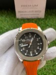 Patek Philippe Aquanaut 40MM Black Embossed Date Stainless Steel with Rubber Strap